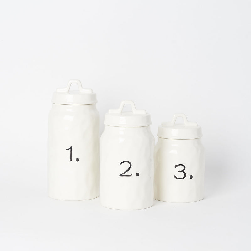 Ceramic Canisters (Set of 3)