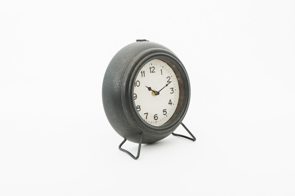 Antiqued Black Clock