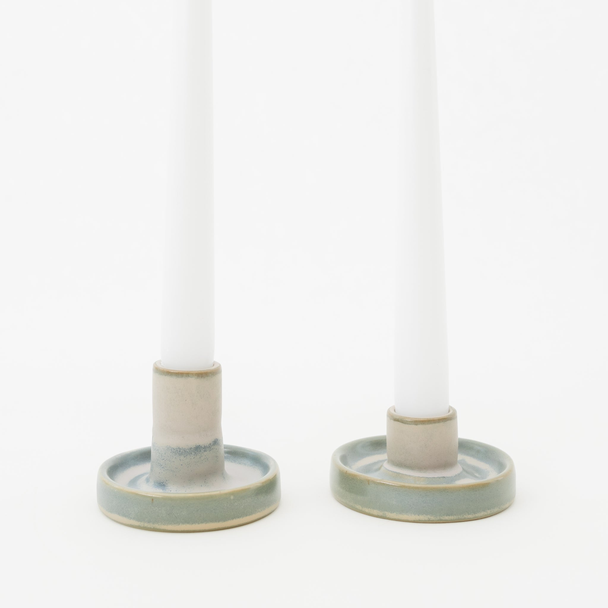Ceramic Taper Candle Holders (Set of 2)