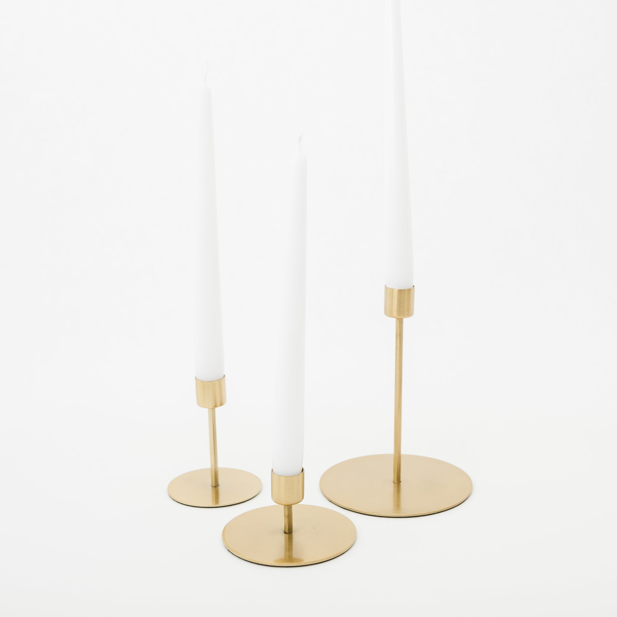 Modern Taper Candle Holder in Gold